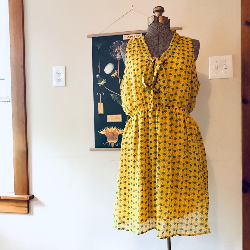 Yellow tie Summer BBQ Dress